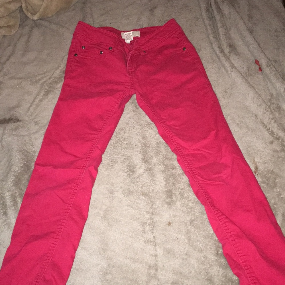 red jeans